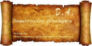 Demetrovics Alexandra névjegykártya